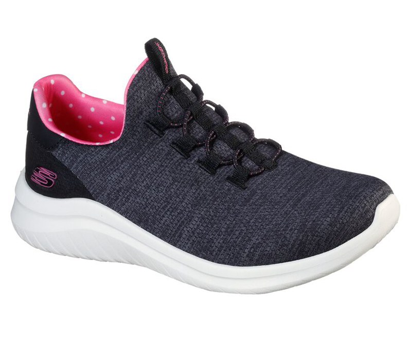 Skechers Ultra Flex 2.0 - Delightful Spot - Womens Sneakers Black/Pink [AU-WW8501]